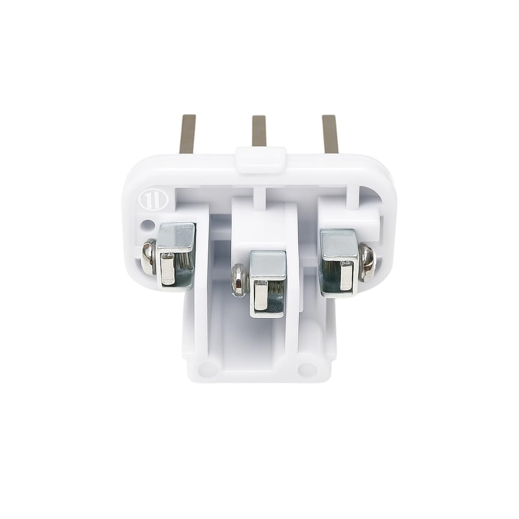 Enchufe Macho para para Hornos, Microondas y Placas Vitrocerámicas | Clavija para Cocina TT | 25A | 2P+T | 250V | IP20 | Potencia 6000W | Blanco |