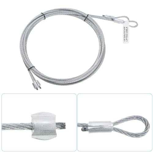 Câble de porte de garage rompu ? Solution de remplacement uxcell acier galvanisé 2,6m 3mm Lot de 2 - 3