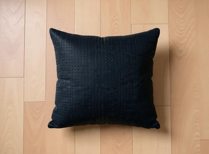 Image of Hotel Quality Premium Fibre Cushions | Cushion 16 inch x 16 inch | Pillow,Cushion,Cushions for, Cushion Pillow,Pillow,Cushions for Bed (Black, 3)