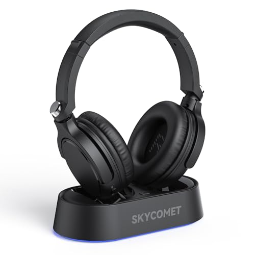 SKYCOMET Wireless Headphones for TV Watching, TV Headphones Wireless for Seniors with Transmitter...