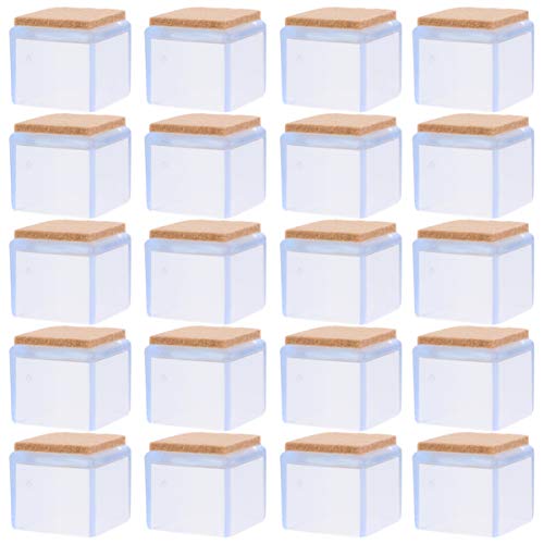 Hemoton 20Pcs Protetores de Piso de Perna de Cadeira PÃ©s Quadrados de Cadeira Cobre MÃ³veis de Mesa