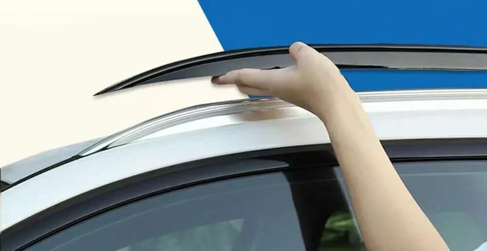 2Pcs Black Roof Rail Cover Racks Side Rail Bars Fits for Mercedes-Benz GLC 2016-2022
