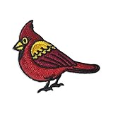 WIRESTER Vintage Embroidered Sew on Iron on Patch for Shirts, Jeans, Jackets, Hats - Red Bird