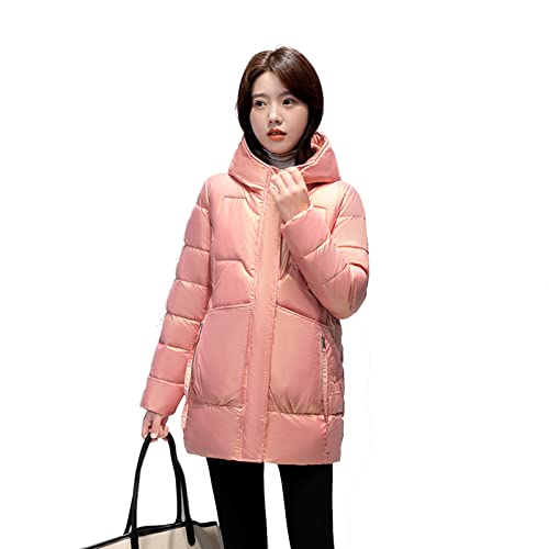 Jaqueta acolchoada com capuz metálico feminino casaco quente de inverno metálico brilhante curto bom