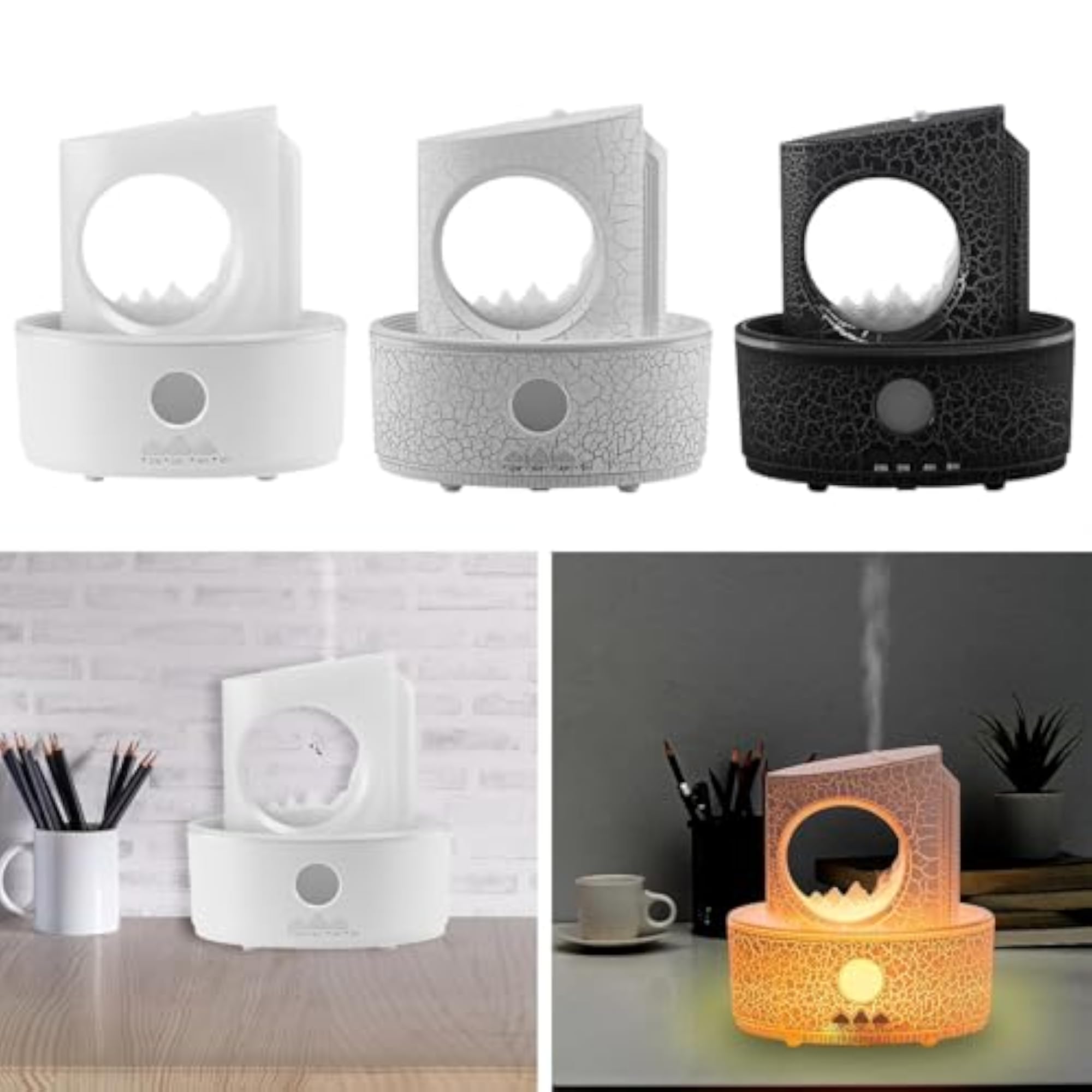 Raindrop Humidifier with Night Light for Yoga and Home Decor