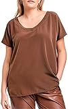 Samoon Womens 1/2 Arm T-Shirt, Cocoa Brown, 52