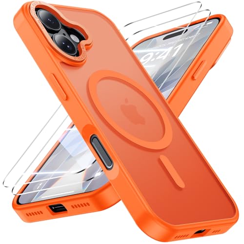 Coque iPhone 17 fine orange qui évite la casse de l'écran