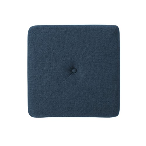 Christopher Knight Home Cayla Fabric Square Ottoman, Navy Blue #TOP4