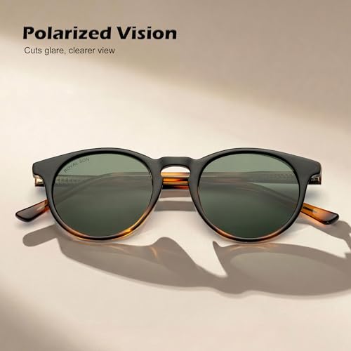 Image of ROYAL SON Polarized Stylish Sunglasses | UV Protection | Round | Classic | Men & Women | Small | SG-RS1111