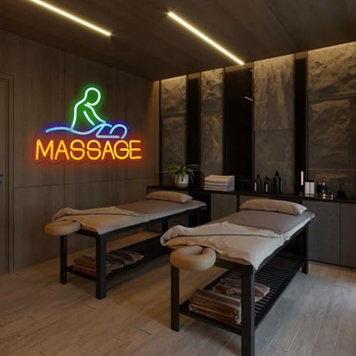 Image of Massage Neon Sign USB LED Massage Relax Pattern Neon Light for SPA Dimmable Switch Open LED Light Up Sign for Beauty Salon Physical Therapy Shop Business Wall Decor