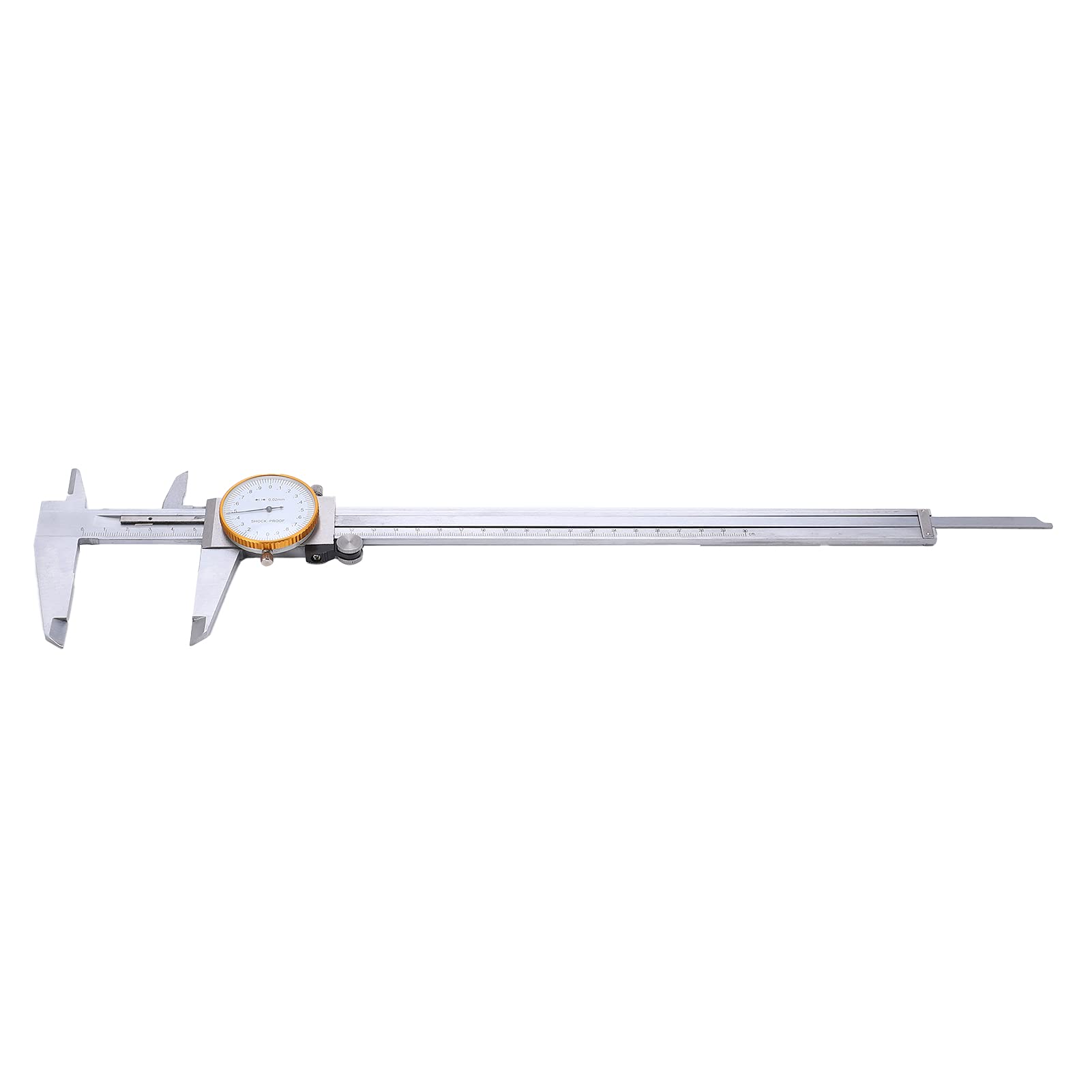 Calibro a corsoio da 0 a 300 mm Quadrante trasparente Righello di misurazione portatile in acciaio 002 mm Per la lavorazione dei metalli Lavorazione del legno Misurazione