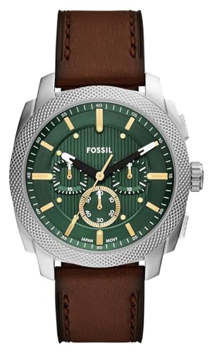 Image of Fossil Machine Analog Green Dial Men's Watch-FS6100