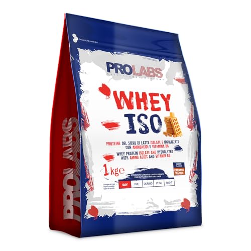 PROLABS– Proteine in Polvere WHEY ISO Isolate e Idrolizzate Pure, Whey Protein + Amminoacidi e Vitamina B6, Crescita e...