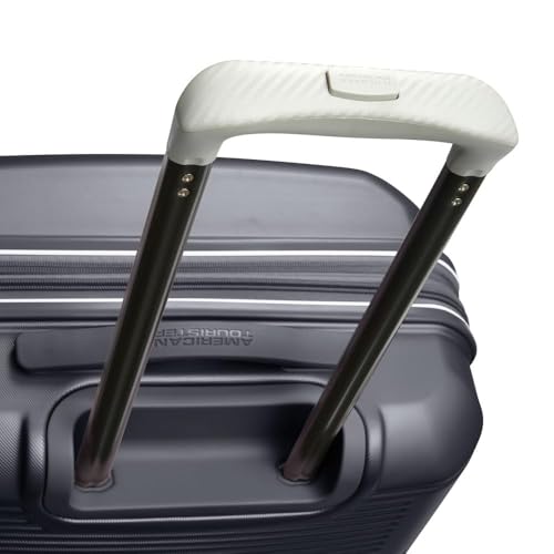 Image of American Tourister Stratum 2.0 Carry-On Luggage, Expandable Hardshell Suitcase with Spinner Wheels, Ergonomic Handle Grip, Durable ABS Shell, Large Zipper Pulls, Max Capacity Interior - Charcoal