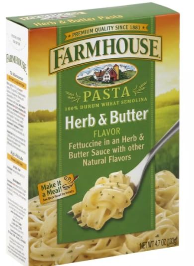 Herb and Butter Fettuccine Pasta 4.7 oz (Pack of 8)
