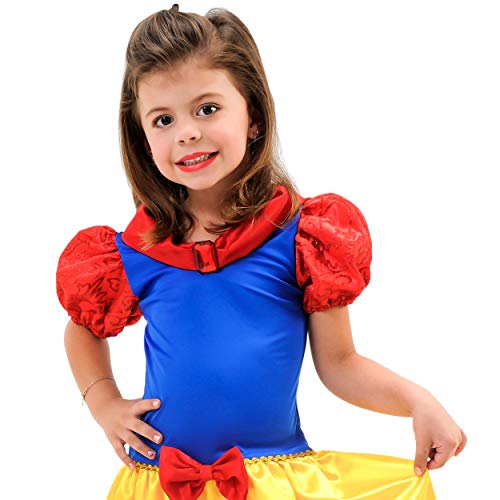 Vestido Fantasia Princesa Infantil Branca de Neve 4 ao 10 (8)