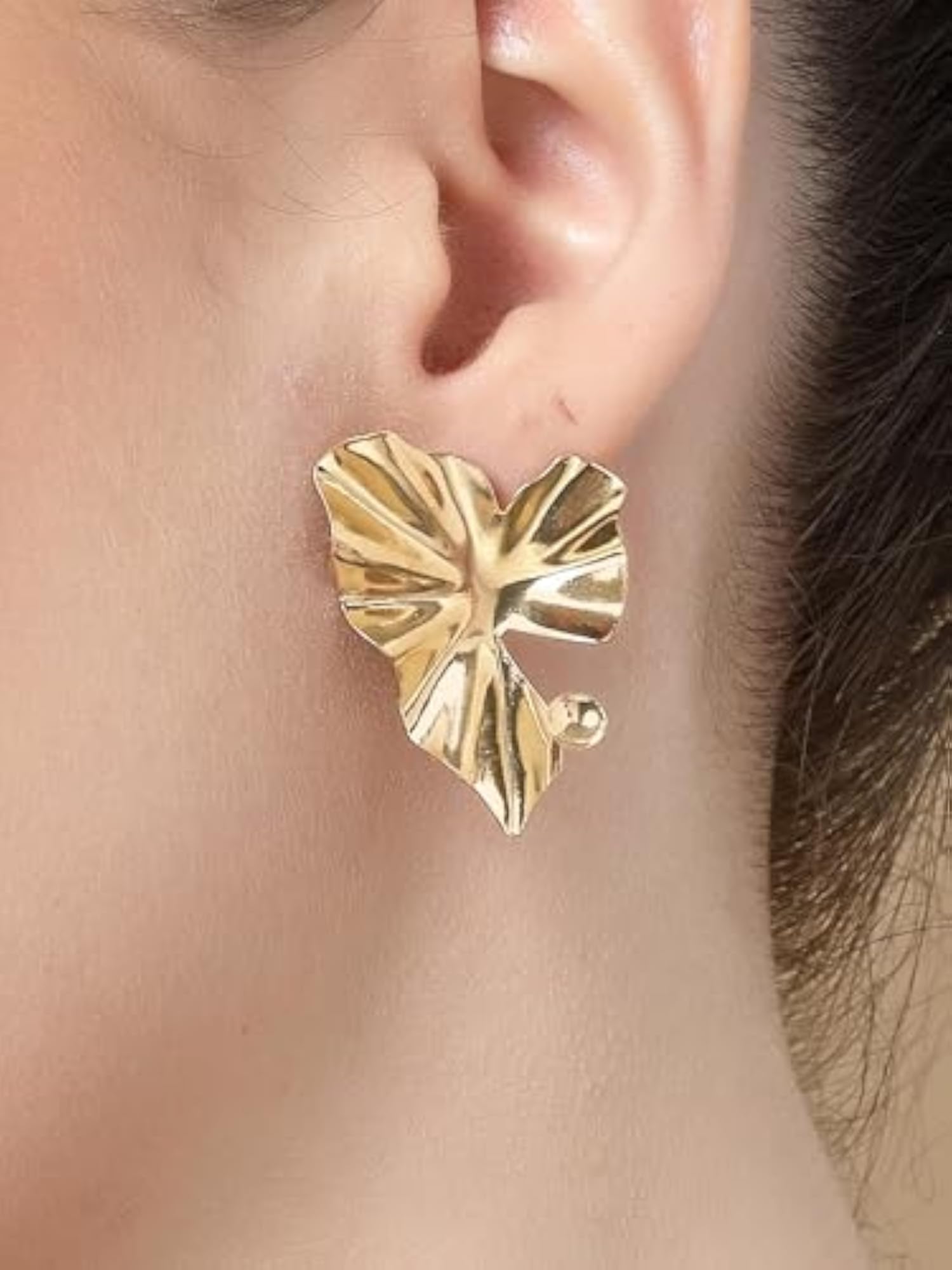 Plated Heart Shape Studs, Romantic Touch