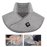 Nackenwärmer, Heizkissen, 43 x 40 cm, USB-betriebenes Wickeltuch, 3-Temperatur-Massagegerät, tragbarer Schulterentlaster, kristallweiches Heizkissen für Büro, Reisen, Auto, Senioren, Altenpflege