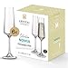 Crystal Bohemia Champagnergläser - 6er Set, je 160 ml, spülmaschinenfest, stoßfest & elegant - Klassische Kristallgläser auch für Sekt & Prosecco - Ideal für Partys, Empfänge & als Geschenk