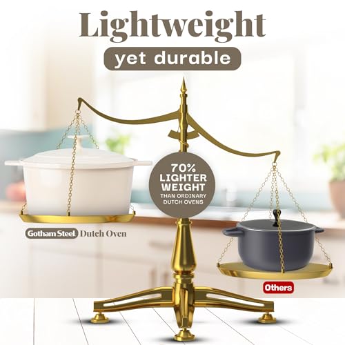 image for Gotham Steel 5 Qt Dutch Oven Pot with Lid, Nonstick Ceramic Dutch Oven