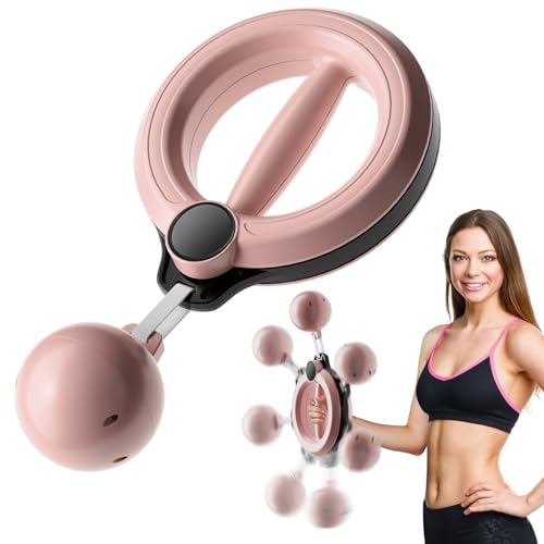 Arm Workout for Women and Men，360° Hand-Crank Forearm Trainer，Shoulders and Arm Muscle Training Fitness Equipment，Chest Trainer and Forearm Exerciser，Home Workout Equipment and Gym Workouts（Pink）