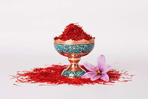 Premium Saffron Threads, Pure All Red Saffron Spice | Super Negin Grade | For Culinary Use Such as Tea, Paella, Golden Milk, Rice, & Risotto (2 Grams)