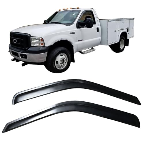 IKON MOTORSPORTS Tape On External Window Visor, Compatible with 1999-2016