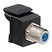 Leviton 41084-FEF QuickPort F-Type Adapter, Nickel-Plated, Black