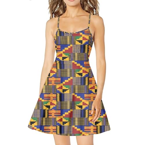 Image of Coloranimal Women's Summer Sleeveless Casual Swing Dresses with Loose Fit Beach Sundress