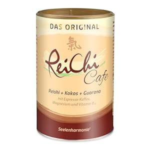 ReiChi Cafe 400 g | exotischer Kaffee-Genuss | Reishi-Pilz, Ginseng & Kokos | Koffein aus Guarana und Kaffee | Magnesium + B12 | Nerven, weniger Müdigkeit** | vegan, ohne Zusatzstoffe