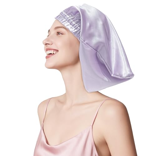 townssilk Seidenhaube zum Schlafen, 100% 22 Momme Maulbeerseide, für Damen,luxuriös,atmungsaktiv, sitzt sicher über Nacht & druckfrei, ideal für lange & lockige Haare