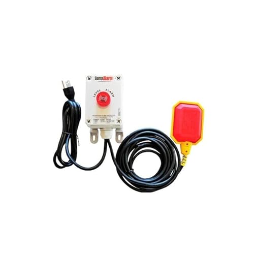 Sump Alarm High Water Alarm for Sump Pump & Septic Water – Weatherproof 90dB Audible Alarm with 16ft Float Switch for Indoor & Outdoor Use