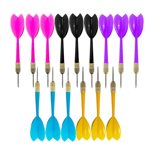 interbusiness BBstep Steel Tip Dart Colorful Dart 15pcs 6g Assorted Color. (Colorful 15pcs-B, Medium)