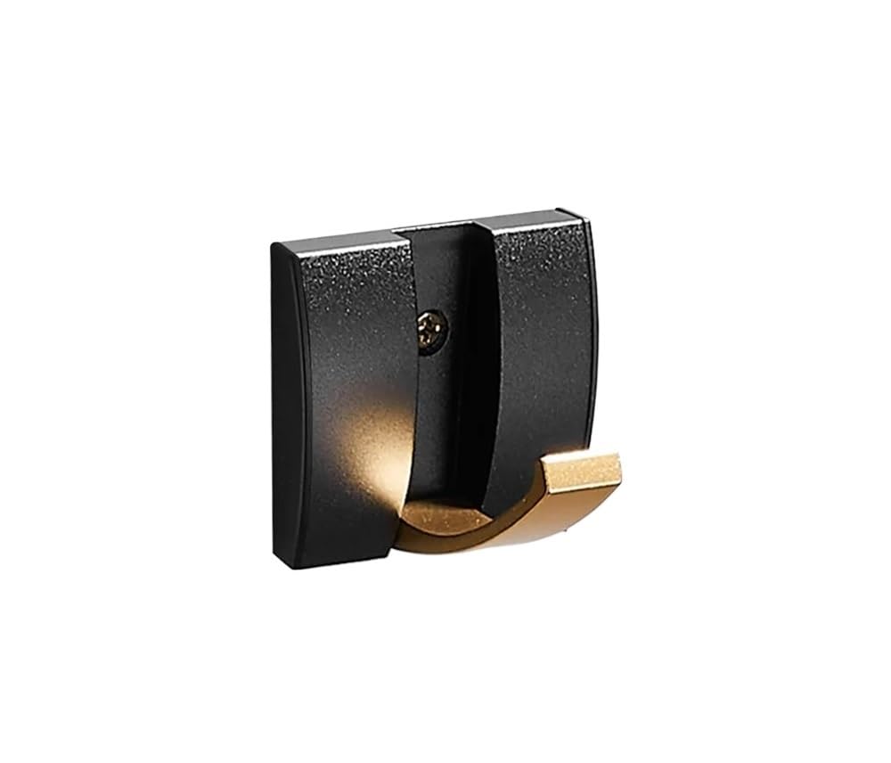 Hgniang 1 Hook Style 1 Robe Hook Folding Clothes Black Gold Rack Hanger Towel Aluminum Kitchen Door Wall Mounted