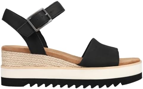 TOMS Womens Diana Espadrille Platform Athletic Sandals Casual Mid Heel 2-3" - Black - Size 8.5 B | Image 2