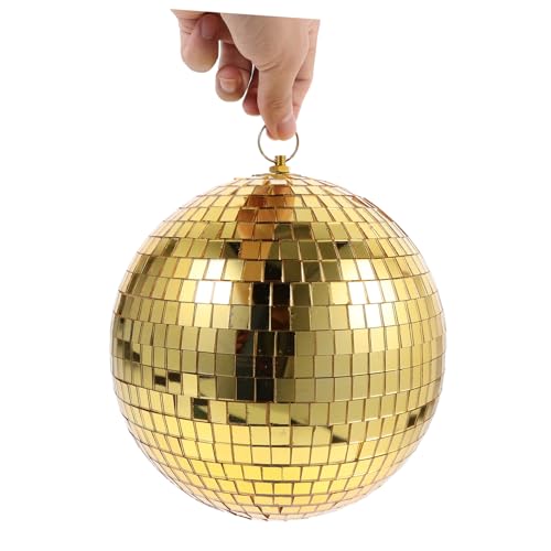 Bola espejada dorada STOBAZA de 25 cm para decoración DIY de fiestas, bodas, bares y Navidad miniatura 5