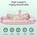Infant Support Cushions | Baby Lounger | Organic Cotton Infant Lounger | Reversible, Adjustable & Portable Floor Lounger | Supervised Use | Soft, Breathable, Washable Cover (Pink)