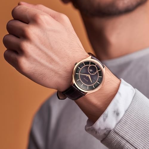 Image of Titan Luna Sun Moon Sub-Dial in Imperial Purple - Stellar Edition