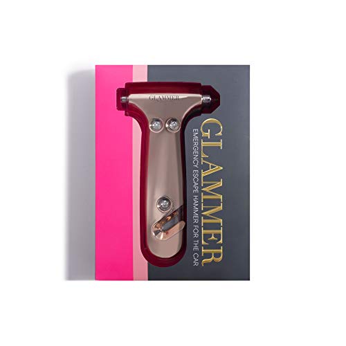 BLINGSTING Glammer Safety Hammer - Emergency Automotive Escape Hammer Tool, Seat Belt Cutter & Car Window Break Tool - Rose Gold, 1 Count - Thumbnail 2
