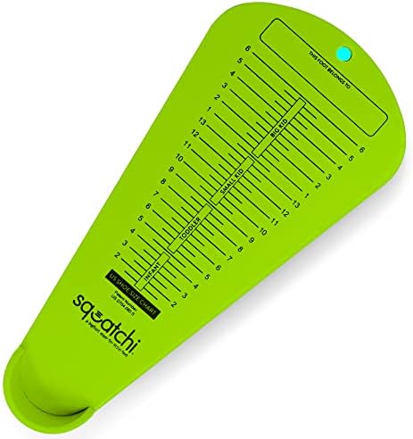 Squatchi Shoe Sizer for Baby, Toddler & Kids - Home Foot Measuring Device, Buy Shoes Online w/an Accurate Measurement Chart, Great Baby Shower & Keepsake Gift Idea, Accurate US Sizes