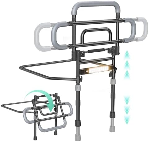 Bed Rails for Elderly Adults Safety, 180° Foldable Bed Rail with ...