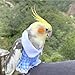 CXYYXF Bird Costume Bird Diaper Flight Suit Plaid Skirt Summer Skirt Clothes Cosplay Photo Prop for Parrots Lovebird (Blue,M)
