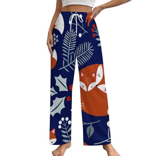 Pantalon de pyjama femme Renard Roux taille S en coton doux avec poches pratiques