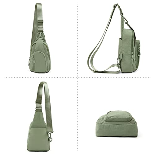 Image of ODODOS Sling Bag with Adjustable Straps Crossbody Chest Bag Lightweight Backpack for Casual Traveling Hiking