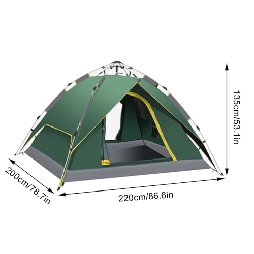 Carpa doble capa familiar para camping 3-4 personas miniatura 2