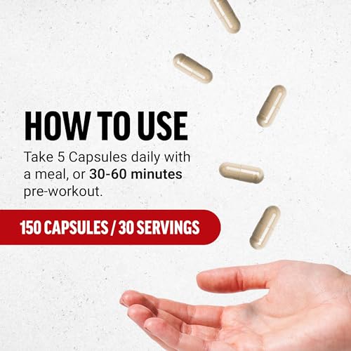 Image of Force Factor L-Arginine 3000mg, Nitric Oxide Supplement, 150 Capsules | Support Stronger Blood Flow, Circulation, Nutrient Delivery & Pumps, L-Arginine with BioPerine for Superior Absorption