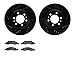 Dynamic Friction Company Front Brake Rotors-Drilled and Slotted-Black with 5000 Advanced Brake Pads 8502-54191