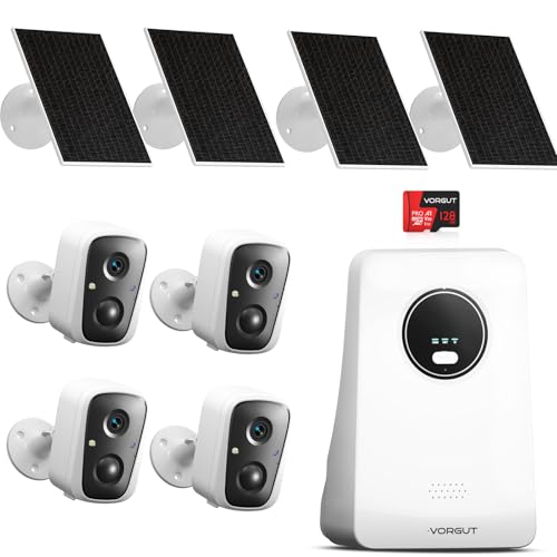 VORGUT Solar Security Cameras Wireless Outdoor