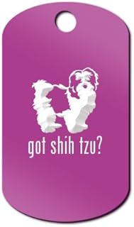 Got Shih Tzu Engraved Keychain/GI Tag Mister Petlife Lion Dog Purple