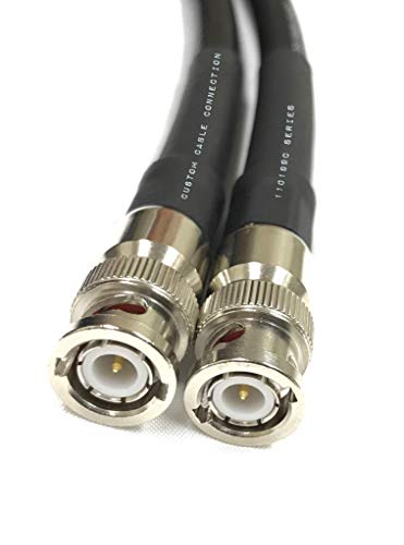 Custom Cable Connection 40 Foot BNC Male to BNC Male LMR400 Times Microwave 50 Ohm Coax Low Loss Antenna Cable for Ham Radio, WLAN, CB Radio and WiFi Antenna Feeders